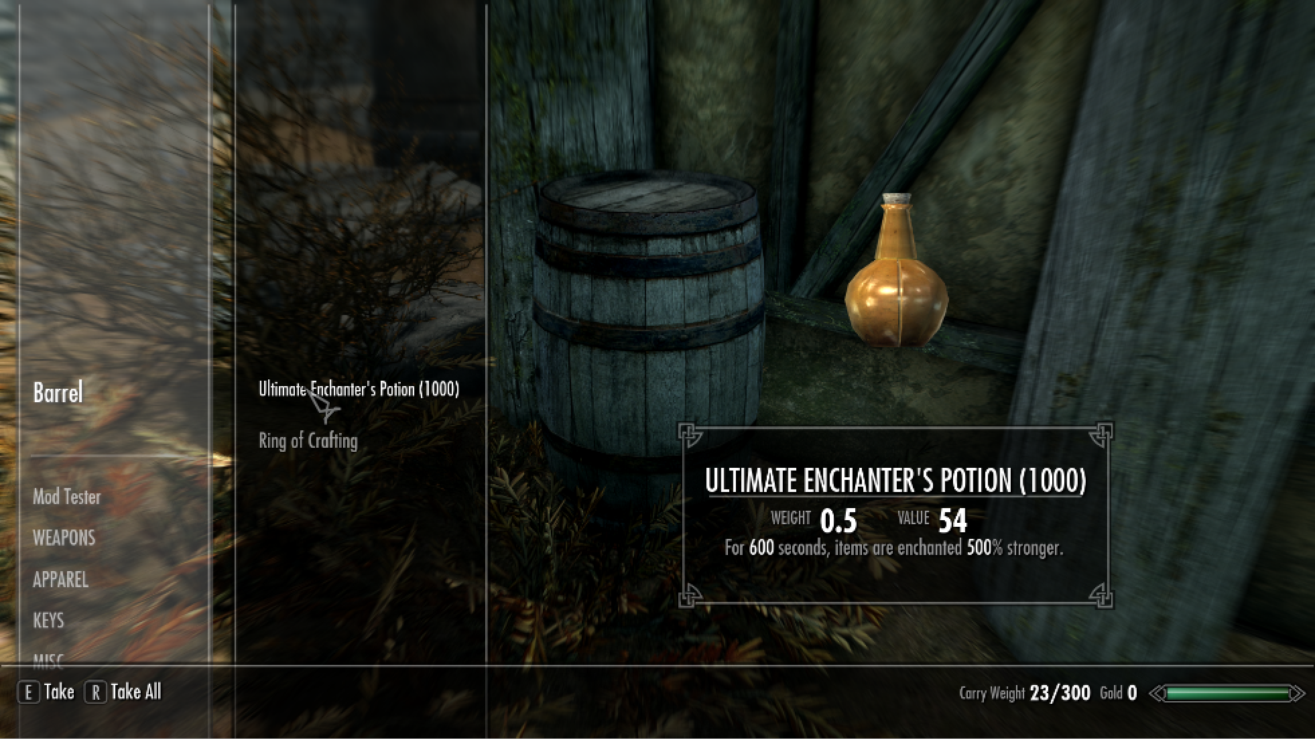 Skyrim Mods - Ring and Potions of Crafting